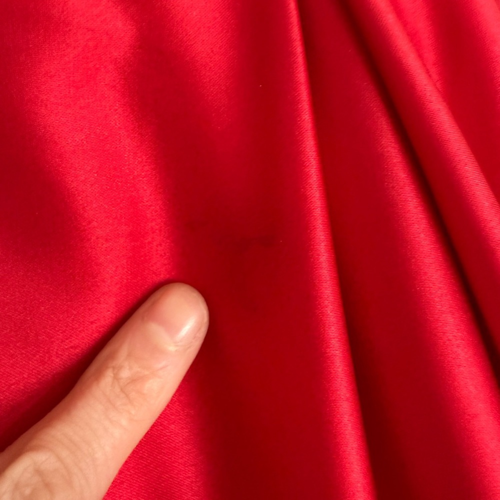 Betsy & Adam Red Strapless Princess Gown - Picture 11 of 13
